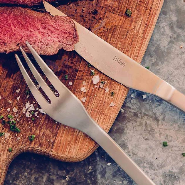 Massives Steakbesteck von höfats, 8-teilig