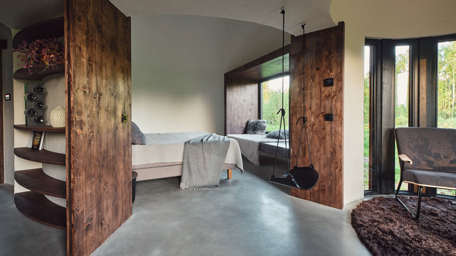 Grüne Oase im Maidla Nature Resort. Die Villa Poku ist Estlands entspannteste Naturvilla