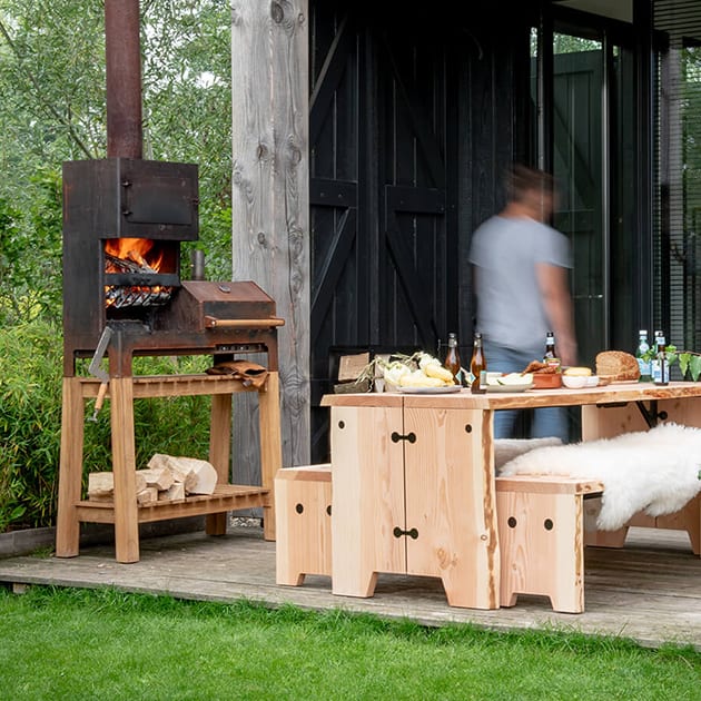 Outdoor-Ofen XL von Weltevree zum Kochen und Wärmen allzeit bereit