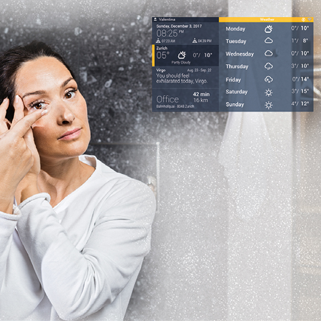 Intelligent vernetzter Smart Mirror ist mehr als nur ein optional beleuchteter Spiegel