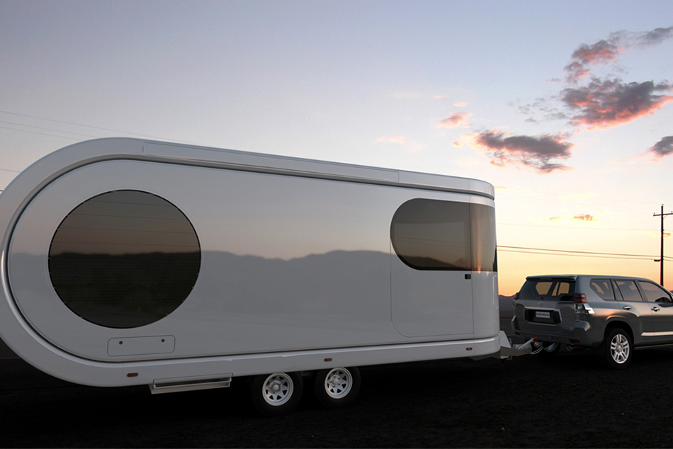 Romotow – der futuristische, aufklappbare Wohnwagen für mehr Lebensraum und Qualität