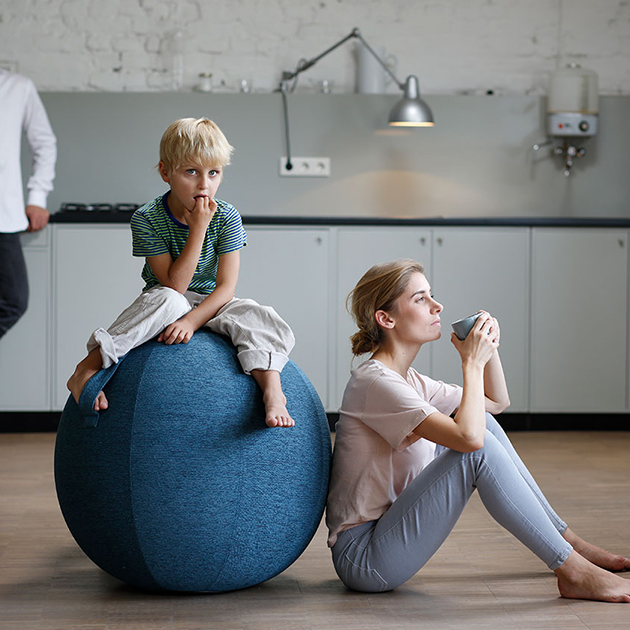 Bleib in Balance mit VLUV LEIV Stoff-Gymnastik-Sitzball für In- und Outdoor